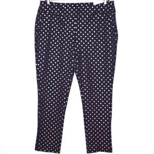 SOFT SURROUNDINGS NEW Ponte Pull On Metallic Dot Pants Black Bronze Women's 1X